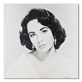 Elizabeth Taylor B&W Matte Photograph - 20x20 Inches