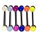 Body Colorz&trade; Lot of 6 Glow in the Dark Barbell Tongue Rings 14g 5/8"