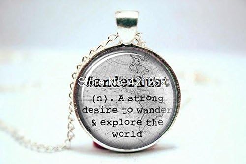 Pretty Lee 2015 Fashion Wanderlust Definition Necklace Glass Photo Cabochon Necklace Christmas gift