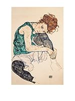 Legendarte Lienzo Egon Schiele - Donna Seduta Con La Gamba Piegata