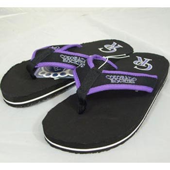 Colorado Rockies MLB Contoured Flip Flop Sandals - L