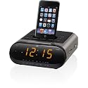 CI189 Large Display Clock Radio with Docking and Recharging for iPod (Black)