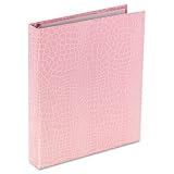 Aurora Products ProFormance Crocodile Embossed Ring Binder, 1-Inch Capacity, Pink (80011)