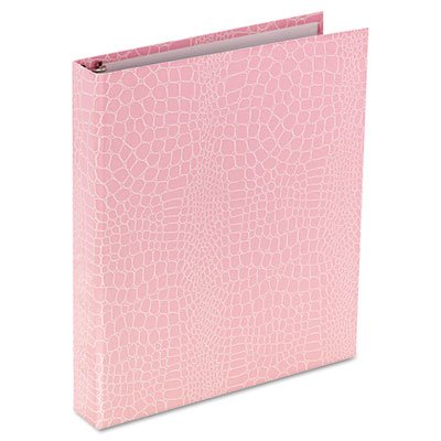 Aurora Products ProFormance Crocodile Embossed Ring Binder, 1-Inch Capacity, Pink (80011)
