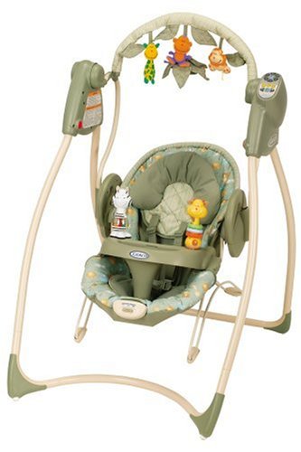 Picture of Cozy Graco Swing 'N Bounce 3-in-1 Infant Swing in Jungle Crew 1B00JCR (Baby Swing)