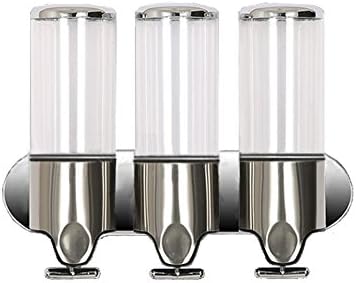 Sinwood Three Lockable Easy Press Stainless Steel Wall Mounted Soap Dispenser For Bathroom Kitchen Marketplace Hotel Restaurant Clear