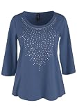 Avenue Plus Size Starburst Studded Slub Tee (BERING SEA,18/20)