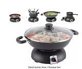 elektr. Wok-Set / Fondue-Set mit viel Zubehoer