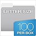 Pendaflex Two-Tone Color File Folders, Letter Size, 1/3 Cut, Gray, 100 Per box (152 1/3 GRA)