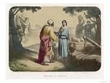 She is Sought out by Abraham's Servant Eliezer to be a Husband for His Son Isaac Art Giclee Poster Print, 24x18