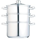 20cm 3 Tier Steamer with Glass Lid from Cooking Marvellous