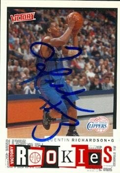Quentin Richardson Autographed/Hand Signed Basketball Card (Los Angeles Clippers) 2000 Upper Deck Vi