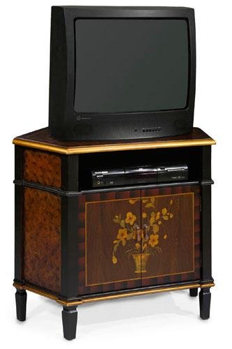 Amalia Corner Tv/vcr Cabinet Medium 28w Golden Floral