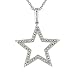 10K White Gold .025 ctw Diamond Star Pendant