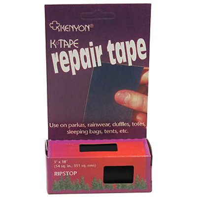 Chinook Repair Tape - Ripstop Use on Parkas Rainwear Duffles Totes Sleeping Bags Tents Black