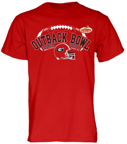 NCAA Unisex Adult Georgia Bulldogs 2012 Outback Bowl Mill Dyed Tee (Red, XX-Large)
