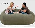 7-feet Xx-large Olive Cozy Sac Foof Bean Bag Chair Love Seat