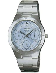 Casio LTP2069D-2AV Ladies All Stainless Steel Silver-Tone Round Dial Dress Watch