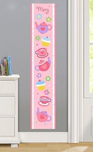 Tea Party Personalized Wall Decal Growth Chart By Olive Kids