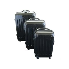 3-tlg. Hartschalen-Kofferset aus Polycarbonat - Trolley Koffer Reisekoffer in SCHWARZ