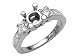 0.50 cts Round Diamonds Engagement Ring - Platinum, 14kt White or Yellow Gold