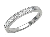 0.40 cts Princess Diamonds Band - Platinum, 14kt White or Yellow Gold