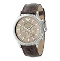 Emporio Armani Men's Brown-Strap Chronograph Watch