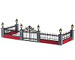 Lemax Christmas Village Lighted Wrought Iron Fence 5-Piece Accessory Set #54303
