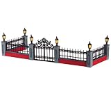 Lemax Christmas Village Lighted Wrought Iron Fence 5-Piece Accessory Set #54303