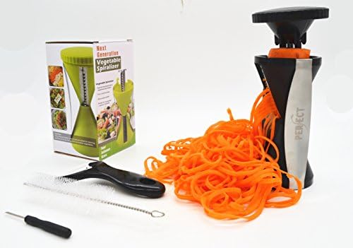 Spiral Slicer Spiralizer Complete Bundle - Best Vegetable Cutter - Zucchini Pasta Noodle Spaghetti Maker (new)