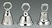 One Dozen 1.5 Inch High Silver Bells Wedding Motorcycle Chrome Plated Brass Bells