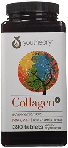 Youtheory Collagen Advanced Formula Type 1, 2, 3 with 18 Amino Acids - 390 tablets by Nutrawise