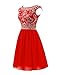 Wedtrend Women's Short Beading Homecoming Chiffon V-back Prom Dress