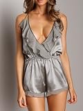 La Fee Verte Silk Romper Metal