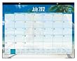 July 2012 - June 2013 Blue Sky Endless Summer Monthly Desk Pad Calendar 22 X 17