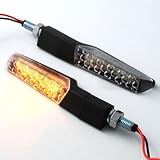 2 Pieces of Black Chopper Cruiser Clear Lens Amber LED Turn Signals Indicator Light... by Astra Security