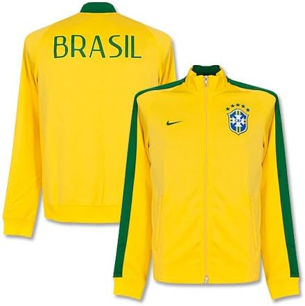 Nike Brasil CBF N98 Authentic Men's Track Jacket Varsity Maize/Pine Green 589852-703