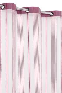 Rideau Voilage &agrave; Oeillets 140x240 cm Rose Fushia: Cuisine