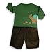 Apparel : Austin & Ashley - Toddler Boys Long Sleeve Pant Set, Green, Brown