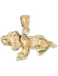 Dazzlers Solid 14karats gold Dachsund Dog Charm Pendant Available in three colors from jewelsberry (weights: 3.7 grams only)