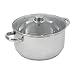 Crealys - 502388 - Marmite en Inox - 10 L - Couvercle Verre - Diam�tre: 28 cm