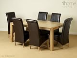 100% Solid Oak Parson 6 FTs Dining Table Set with 6 Chairs /DELIVERY-UK MAINLAND ONLY