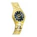 Armitron Men's Diamond Accented Gold-Tone Stainless Steel Black Dial Dress Watch #204238BKGP