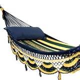 Deluxe Mayan Hammock Tropic Blue - Green - Yellow Stripe - B000EPNF8A