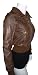 Faux Leather Bomber Jacket with Removable Fur Hood image 2