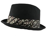 Broner Black Trilby Hat with elegant scarf tie design hat band