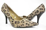 Fuzzy Cheetah Rockabilly Pumps Sexy Heels Womens