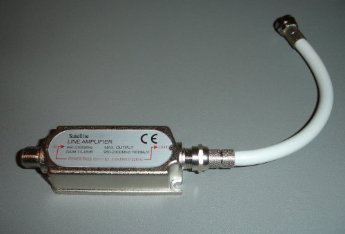 Easy Fit Satellite Signal Amplifier Booster & Patch Lead by electrosmart®