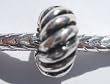 Murano Style Spacer Rope Bead Fits Pandora Antique Silver Plated (1)