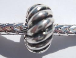 Murano Style Spacer Rope Bead Fits Pandora Antique Silver Plated (1)